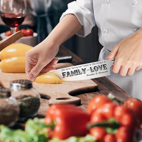 Miniatura 6 de Yunoun Juego de cuchillos de chef forjados de acero alemán de alto carbono, aniversario, cumpleaños para padres de hija e hijo, regalo de barbacoa