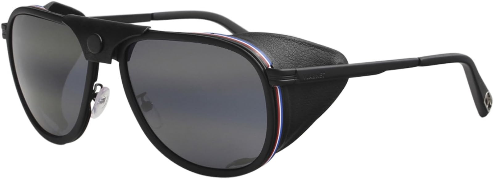 Vuarnet Glacier XL VL1708 1708 0001 Matte Black Pilot Polarized Sunglasses 61mm