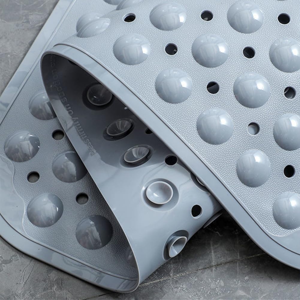Morbuy Bad douchemat antislip, badmat extra lang, badmatten met zuignappen, gestructureerd oppervlak, PVC badmatten (80 x 50 cm, kleurrijke liefde