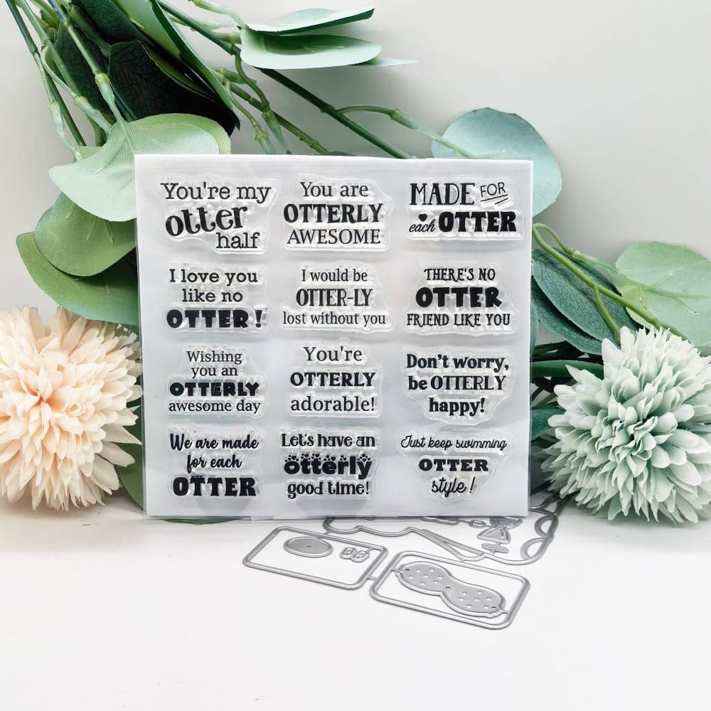 2025 November Metal Cutting Dies Stencils for DIY Scrapbooking Decorative Embossing DIY Paper Card (Otter Stamp and Die)