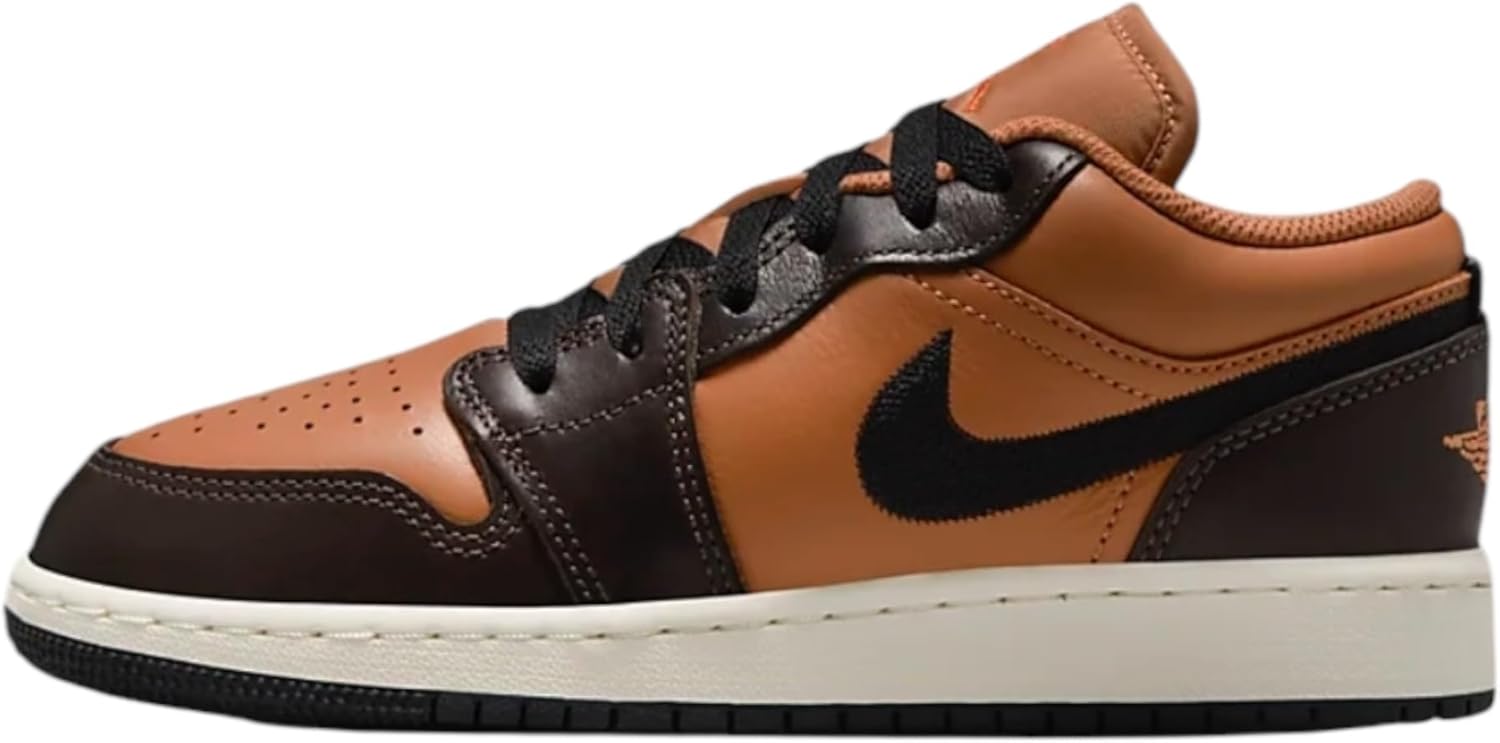 Jordan Big Kid's 1 Low SE BG Flax/Black-Baroque Brown (HQ3604 201) - 6