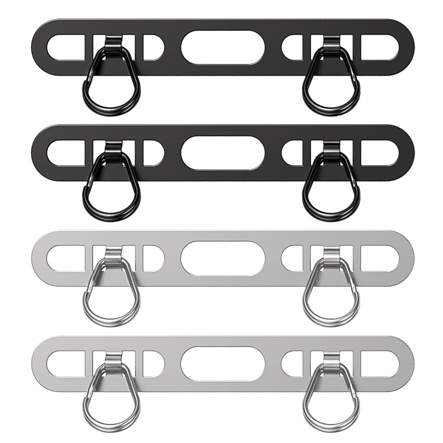 HINFHI 4 Pieces Of Mobile Phone Lanyard Gaskets, Stainless Steel Gaskets, Mobile Phone Lanyard Accessories, And Lanyard Metal Connecting Plates.