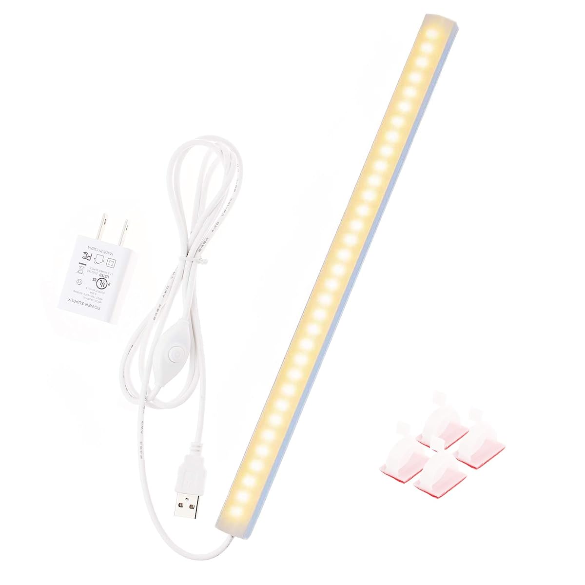 Jusjubr Under Cabinet Light, 12Inch Led Closet Light With Memory Function, Warm