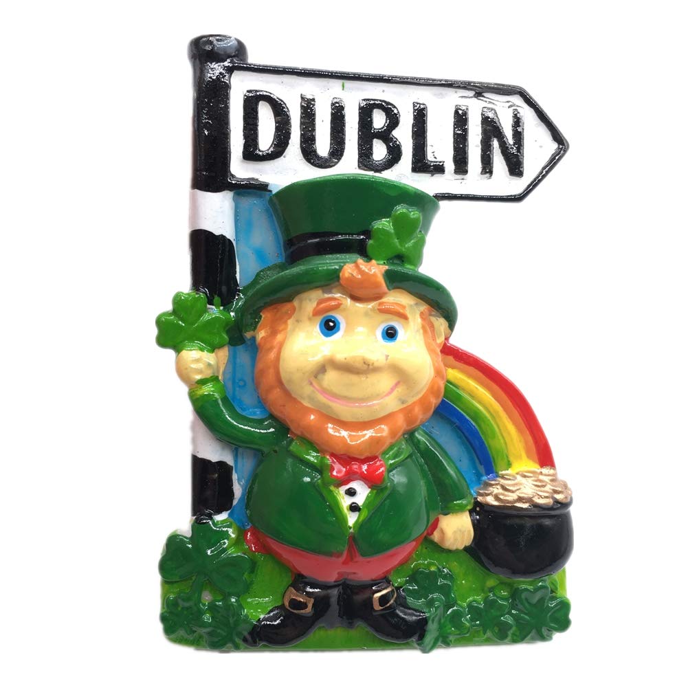 Fridge Magnet Dublin Ireland 3D Resin Handmade Craft Tourist Travel City Souvenir Collection Letter Refrigerator Sticker