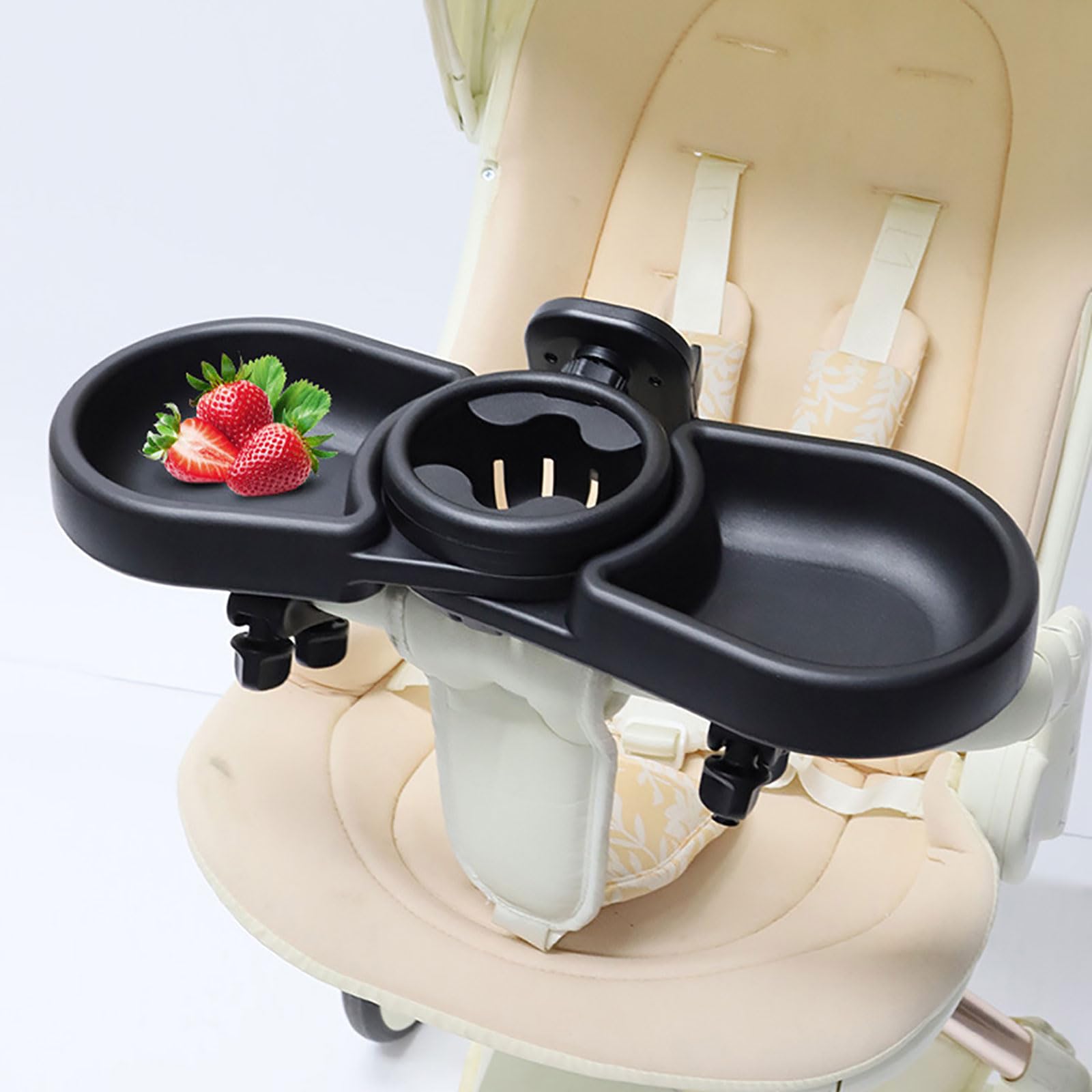 Vassoio portatile per passeggino, vassoio 4 in 1 per bambini, passeggino, portabicchieri, supporto per telefono, vassoio rimovibile per passeggino