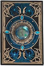 Pacific Giftware Tarot box with intricate blue details and crystal inlay - perfect for tarot cards, jewellery or keepsakes - 14.5cm long
