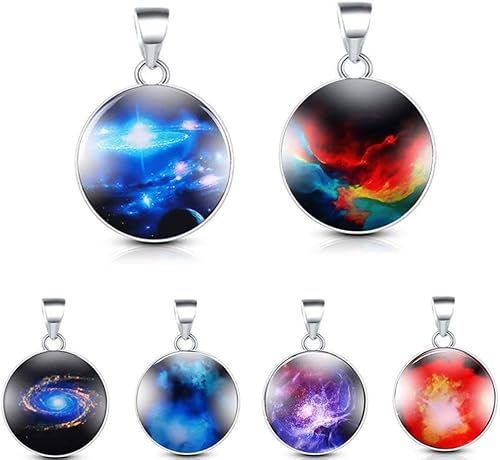 Miniatura 3 de EXCEART Juego de 20 bandejas colgantes de acero inoxidable, cabujón redondo, biseles, base en blanco, para fotos, collares, pulseras, joyería