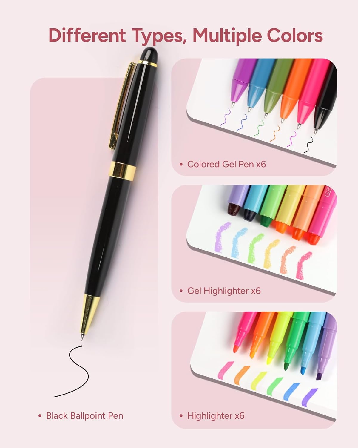 BellaHold Bible Study Kit for Women and Girls – 50PCS Journaling Supplies, 11 Bible Accessories, No-Bleed Highlighters, Pens, Bible Tabs, Large Pencil Case, Christian Gift (Light Pink)