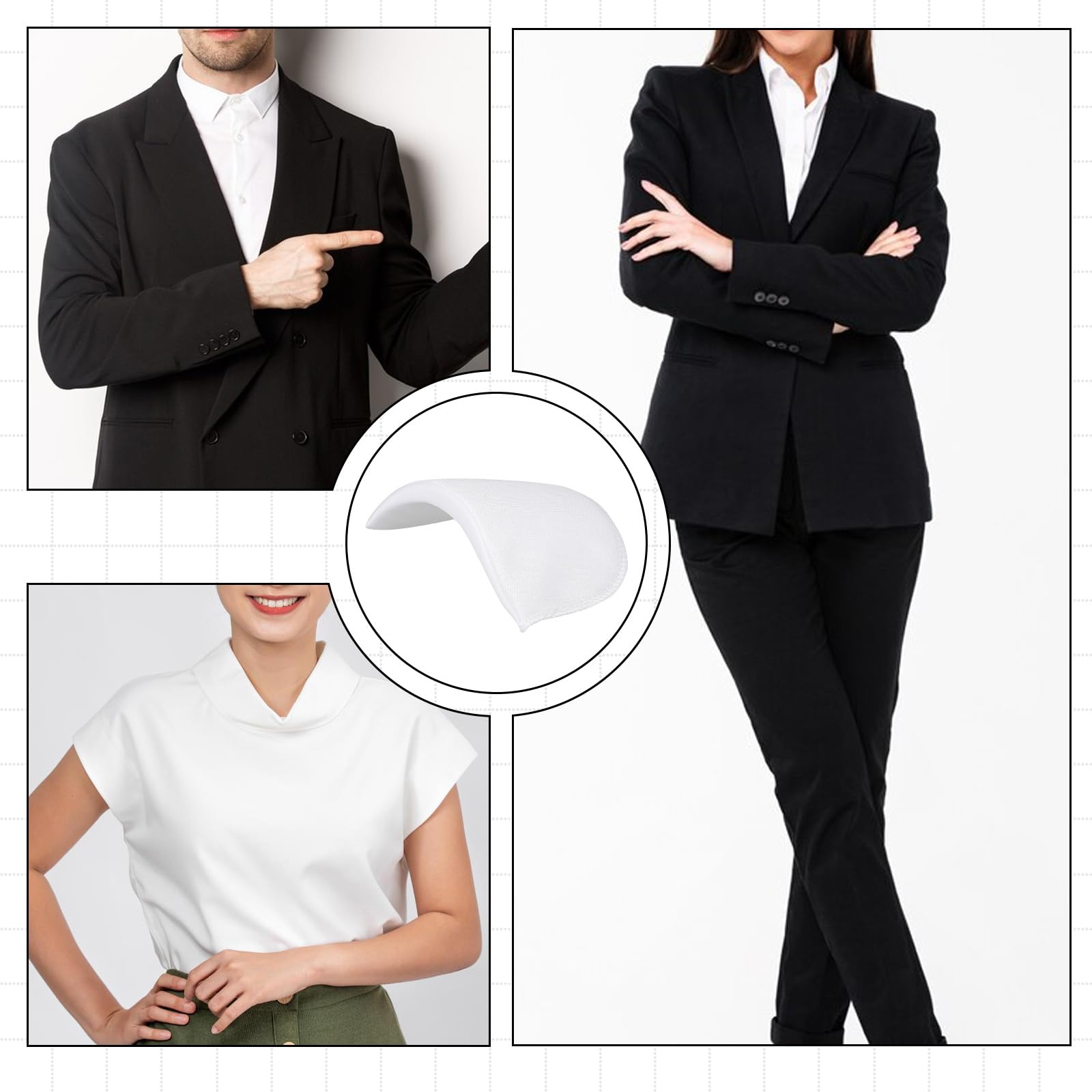Épaulettes En Mousse Épaisse 1,5cm - 4 Paires - Pour Corriger Les Épaules Inégales, Couture Homme Et Femme