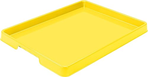 Miniatura 2 de Storex Bandeja grande para manualidades y actividades, organizador de plástico para pintura, cuentas y slime, amarillo, paquete de 12 (00445E12C)
