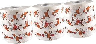 LALAFINA Papel Higiênico Doméstico 3 Peças De Papel Higiênico De Rena Em Massa Papel Higiênico Doméstico Papel Higiênico Novidade Papel Higiênico Tecido Higiênico Impresso Papel Higiênico