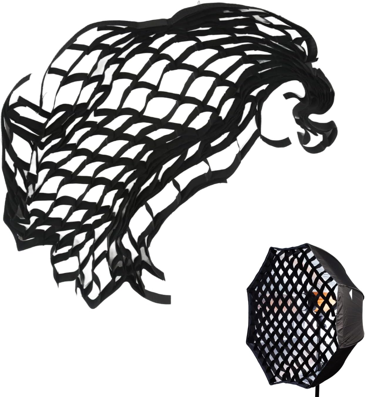 Grid Only, Octagon Honeycomb Soft Grid, Flash Speedlight Umbrella Photo Softbox Reflector, for Softbox Studio Flash Lighting(80cm/31.5in)
