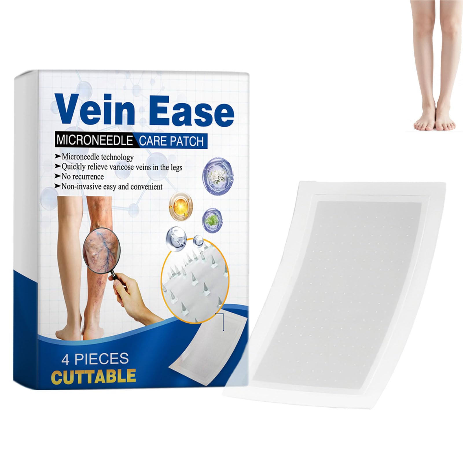 12 Unidades Target parche avanzado con para varices Parche con Microagujas para Venas Varicosas, Tratamiento Natural para Piernas, Apto para Todo Tipo de Piel (8PC+Verde) — view 11