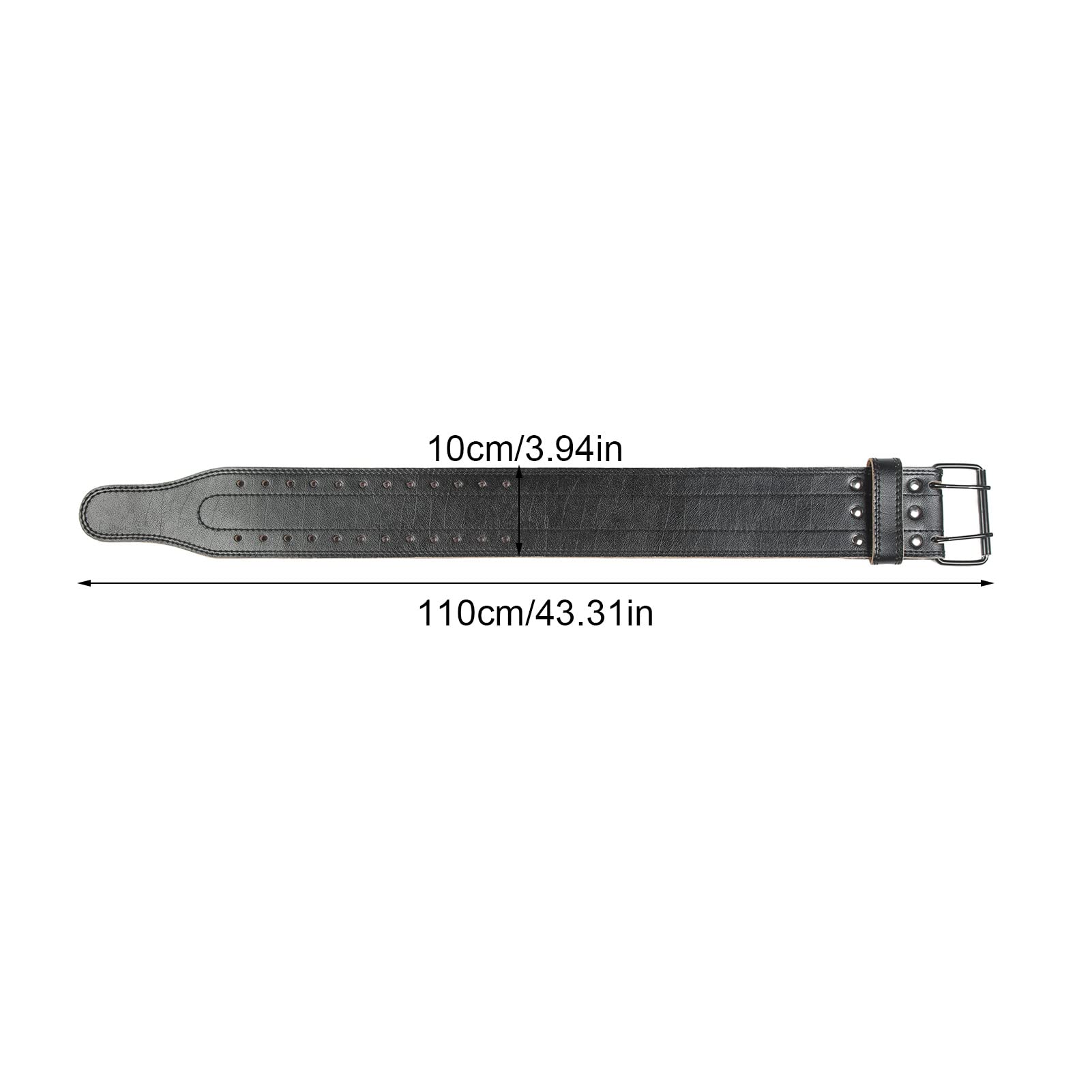 Ceinture d'haltérophilie en cuir, soutien lombaire pour l'entraînement de powerlifting avec boucle en acier, ceinture de musculation ajustable pour les squats, les soulevés de terr