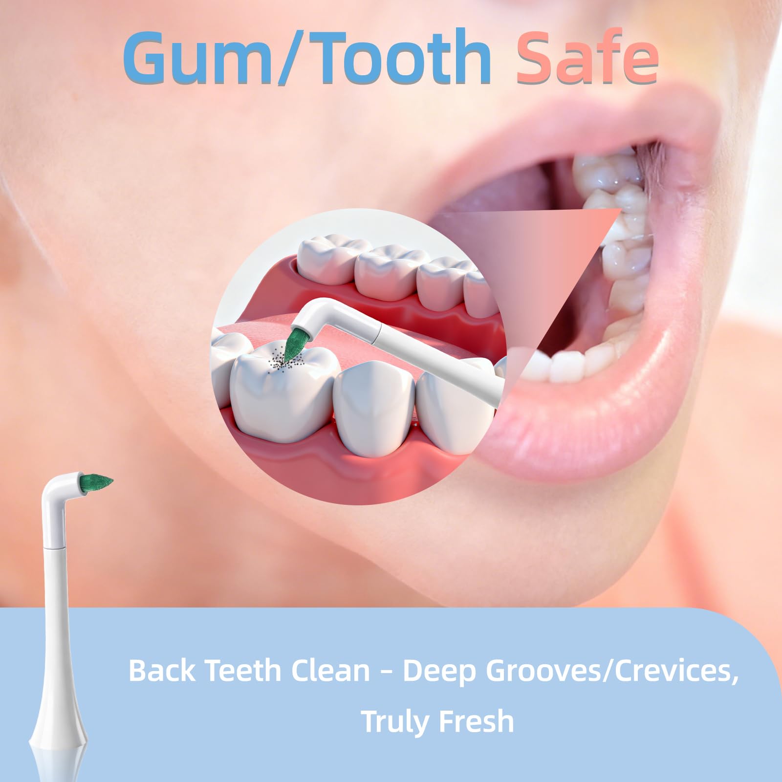 Interdental wymienne głowice do szczoteczek Philips Sonicare – Interdental, wymienne głowice do szczoteczek do zębów do systemu Dontodent Click-on, wymienne głowice do szczoteczek międzyzębowych