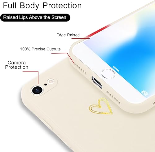 Miniatura 3 de Wirvyuer Funda para iPhone SE 20222020, iPhone 8 iPhone 7 para mujeres y niñas, funda protectora de silicona suave y sedosa a prueba de golpes con