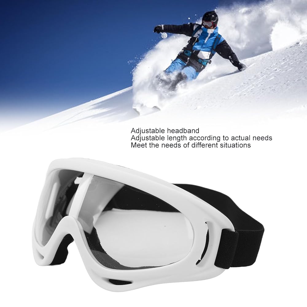 Amazon | [BROLEO] スキーゴーグル、PC透明レンズと調節可能な