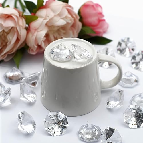 Miniatura 8 de 47 piezas de gemas acrílicas de diamantes piratas de plástico, gemas acrílicas grandes, cofre del tesoro a granel, regalos de fiesta de 25 quilates