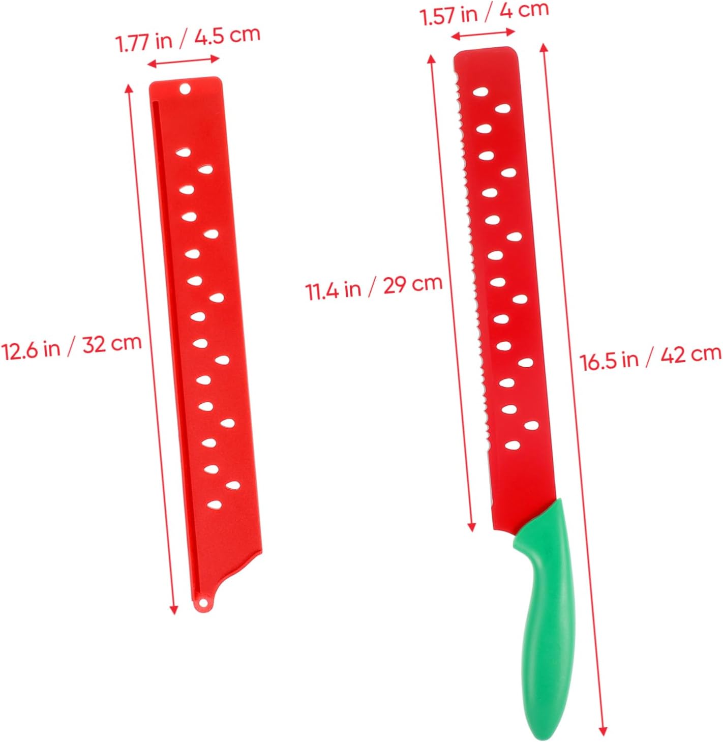 1pcs Melon Slicer Knife Ergonomic Design Blades for Effortless Cutting for Watermelon Bread and Cake Sheath