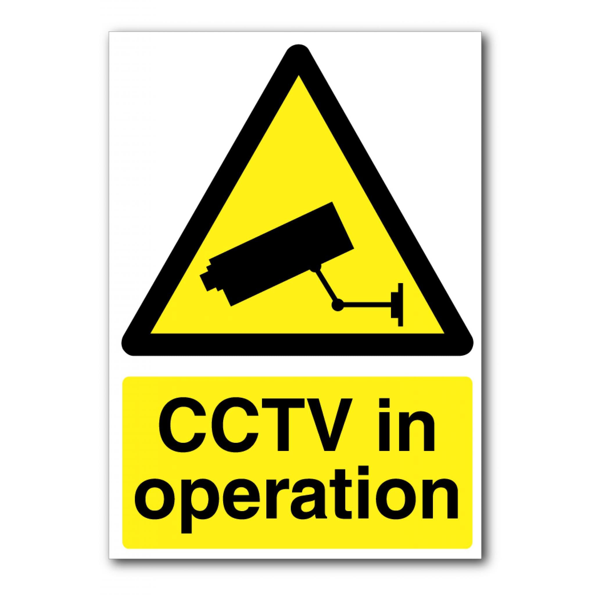 CCTV In Operation Sign, 12x8 Inch Metal Tin Sign, Surveillance Notice for Public Areas, Shops and Industrial Sites