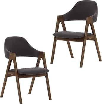 Amazon｜関家具 ダイニングチェア 2脚組 ブラウン 幅49×奥行55.5×高さ