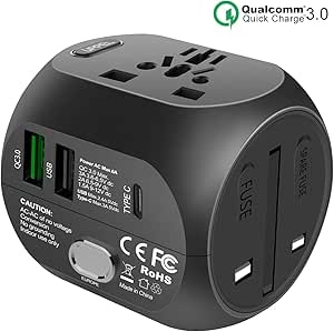 Verbatim GaN universele reisadapter UTA‑06 100 W, stekkeradapter met 2 USB‑A en 2 USB-C poorten, snellader voor laptop, mobiele telefoon, camera en co, reisstekker wereldwijd inzetbaar, 100-250 V Verbatim GaN universele reisadapter UTA‑06 100 W, stekkeradapter met 2 USB‑A en 2 USB-C poorten, snellader voor laptop, mobiele telefoon, camera en co, reisstekker wereldwijd inzetbaar, 100-250 V