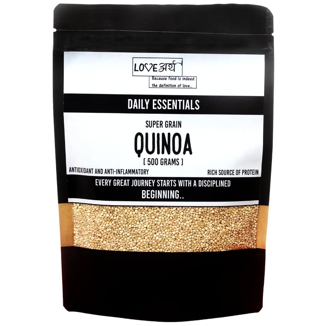 LoveArth - Supergrain Gluten Free Quinoa 500Grams | Weightloss Superfood | Diet Food | Cereal for Breakfast | (Pack of 1 (500Grams))