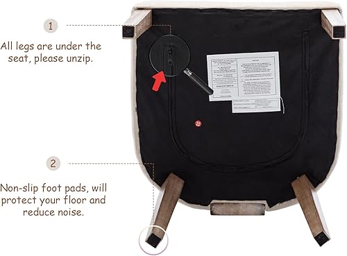 Miniatura 7 de Juego de 6 sillas de comedor modernas de mediados de siglo Shunzhi, sillas tapizadas de madera para comedor, sillas de cocina estilo granja, sillas