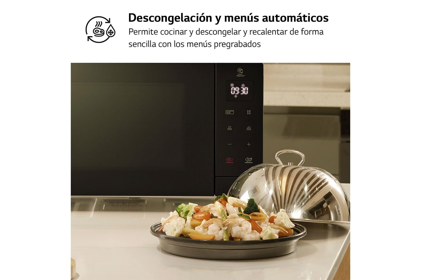 LG MH7032JAS Microondas Con Grill 30L 900W Negro