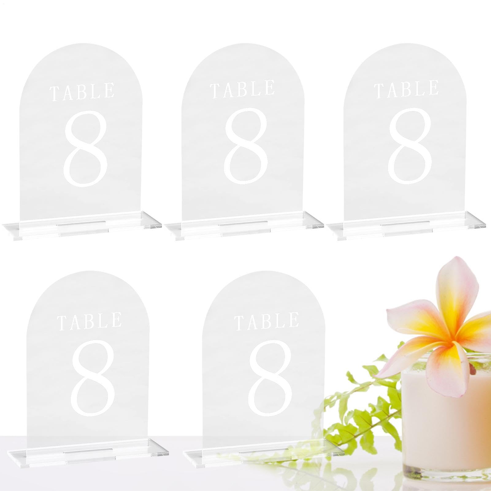 Marque-places en acrylique bombés vierges pour buffet fête et réunion d'affaires