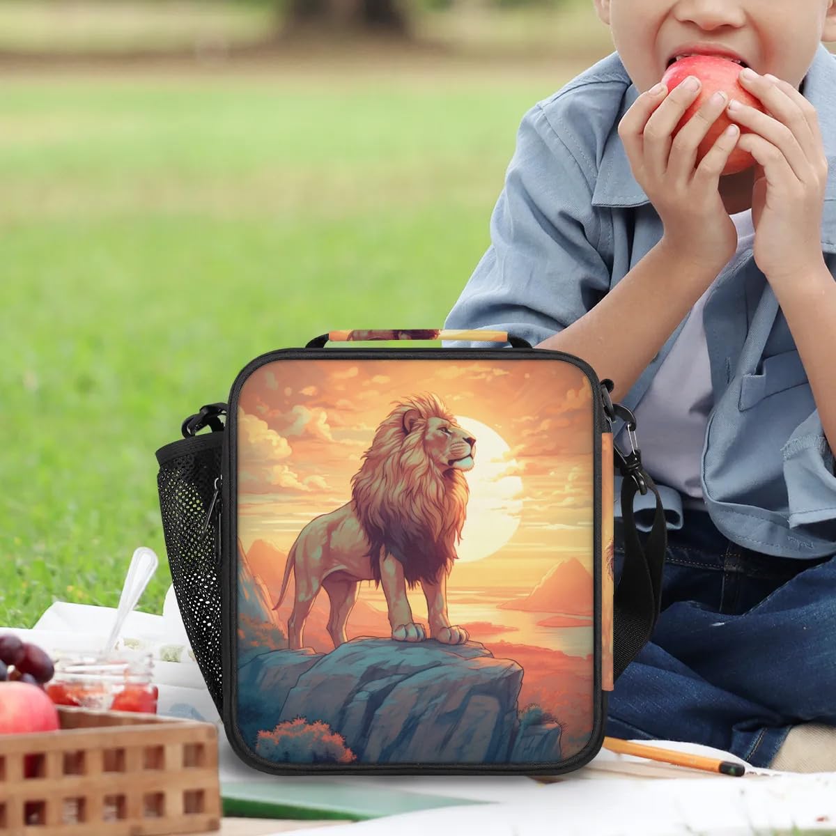 Amazon.com: Pardick Lion Mountain Lunch Box Lunch Bag Insulated