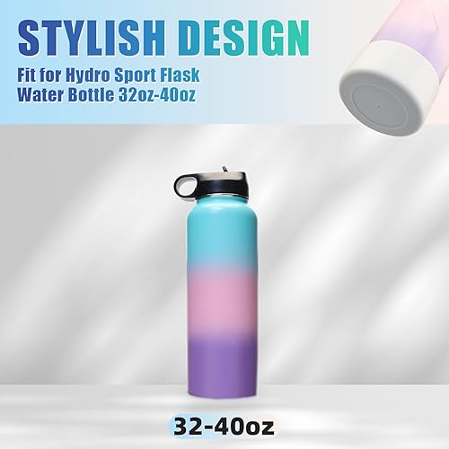 Miniatura 4 de 3 piezas de silicona para botas protectoras antideslizantes para botella de agua Hydro Sport Flask de 32 oz - 40 oz