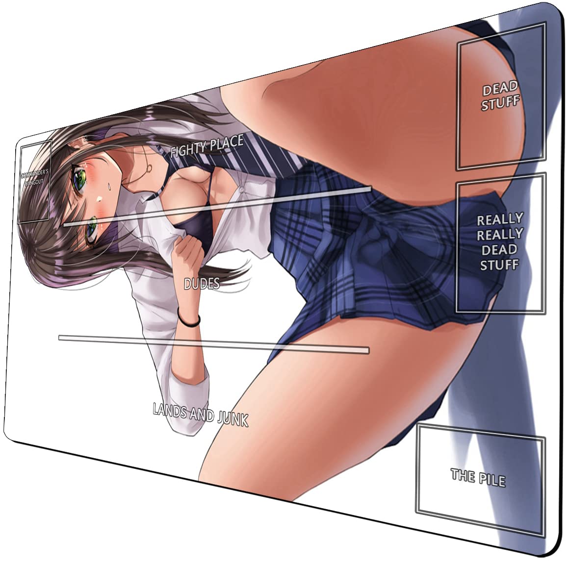 Amazon.com: MTG Playmat 桌遊遊戲墊適用於TCG 集換式卡片遊戲墊兇猛60x35 公分滑鼠墊動漫軍刀屁股30 區域分區:  玩具和遊戲