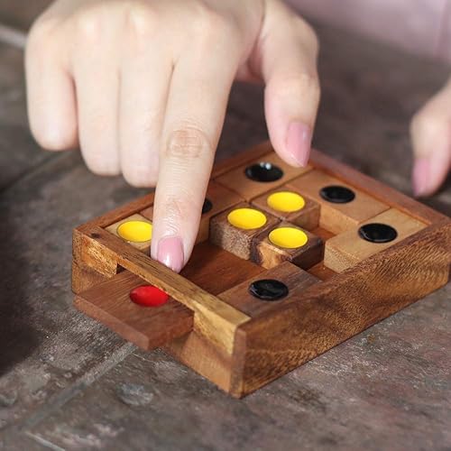 Miniatura 6 de Setting Sun rompecabezas de bloques deslizantes STEM, también conocido como Huarong Dao o Klotski de SiamMandalay con caja de regalo SM (en la foto)