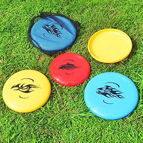Naissgo 6 Pack Flying Discs, Plastic Flying Disks Set, Heavy Duty Indoor/Outdoor Flying Discs, Fun Summer Outdoor Activity Game for Camping - Thumbnail 5