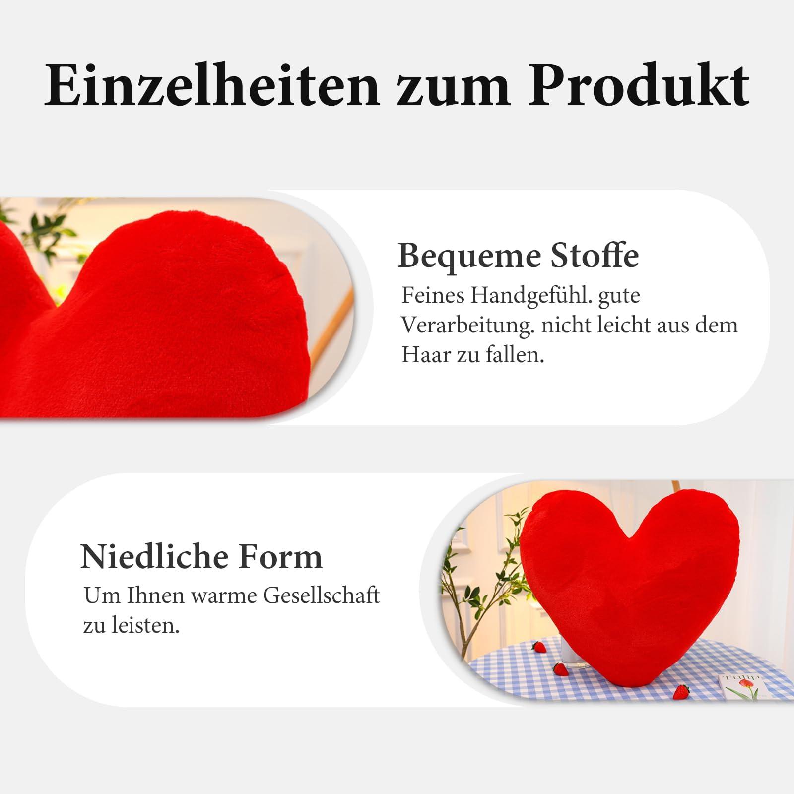 Cuscino a cuore, per cameretta dei bambini, a forma di cuore, per ragazze e ragazzi, decorazione per la camera da letto (cuore giallo, 50 cm)