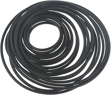 20 Pcs Black Recorder Rubber Belts 1.5mm Round Cassette Recorder Repair Maintenance Belt Video Accessories Cassette Belt Replacement Round Tape Decks CD for Tape Players