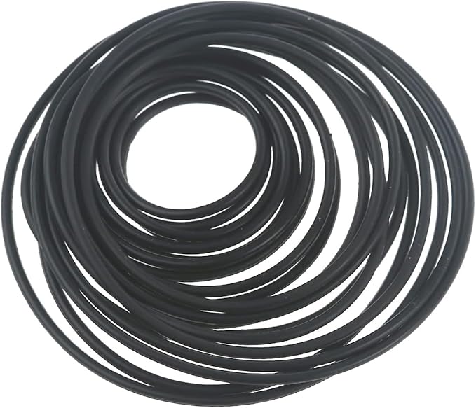20 Pcs Black Recorder Rubber Belts 1.5mm Round Cassette Recorder Repair Maintenance Belt Video Accessories Cassette Belt Replacement Round Tape Decks CD for Tape Players