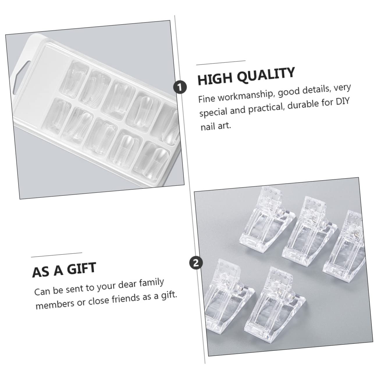 FRCOLOR 3sets Per Manicure e Unghie Extensibili Kit Con Mold Per Unghie Lucidatura Per Nail Art