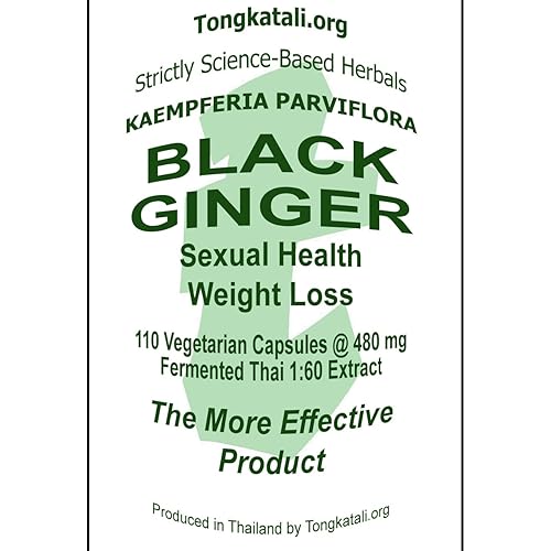 Black Ginger (Kaempferia Parviflora) 110 Vegetarian Capsules of 480mg of Fermented Thai 1:60 Extract