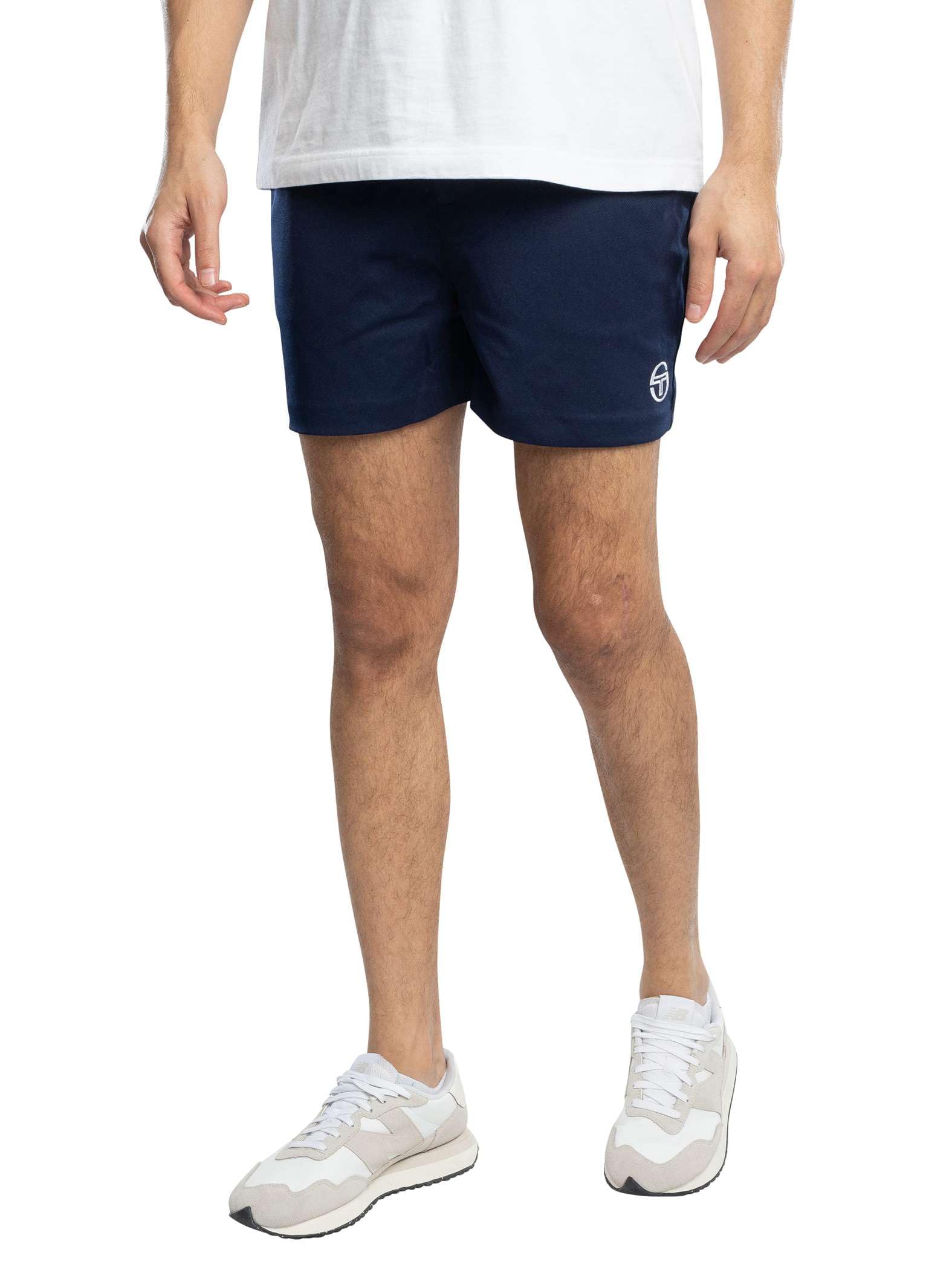 Sergio Tacchini Men Tennis Shorts Sky, Maritime Blue/Adrenaline Rush/White, Maritime Blue/Adrenaline Rush/White, Small