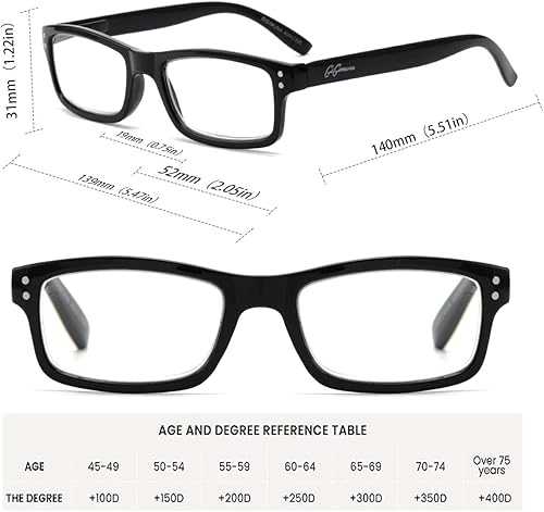 Miniatura 5 de GIGIMUNA Gafas de lectura con filtro de luz azul y bisagra de resorte para mujeres y hombres, 2.5, regalo para marido, esposa, mamá y papá, lectores