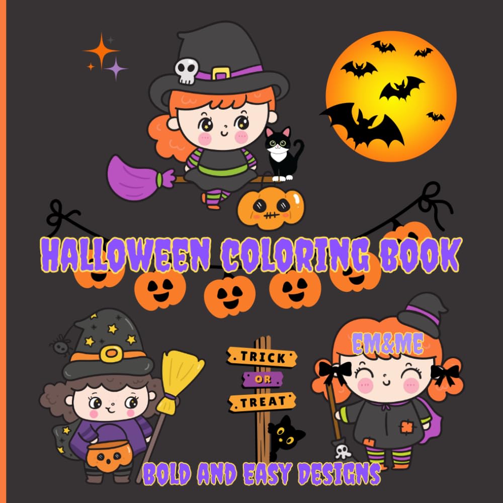 Halloween Coloring Book: bold and easy designs