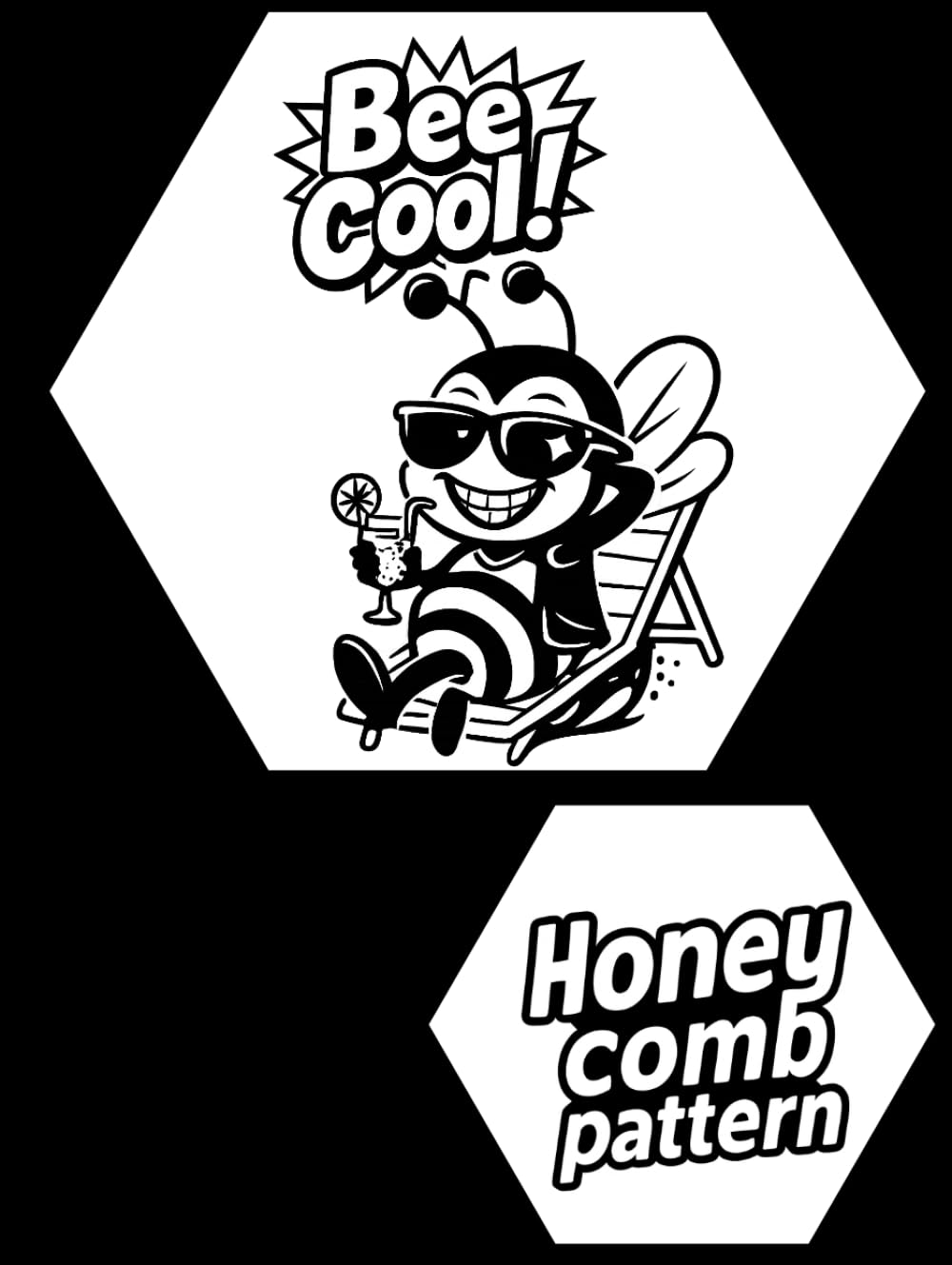 Bee cool couverture géométrique style honeycomb pattern 8.5 x 11