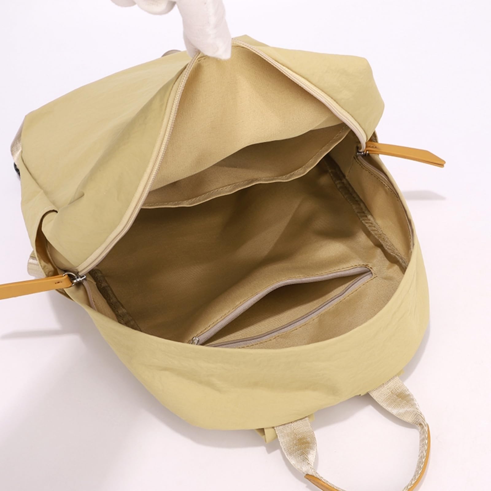 Zaino di Viaggio Stile Semplice, Borsa Studentesca Moda Grande capacità per Uso Quotidiano-Brown