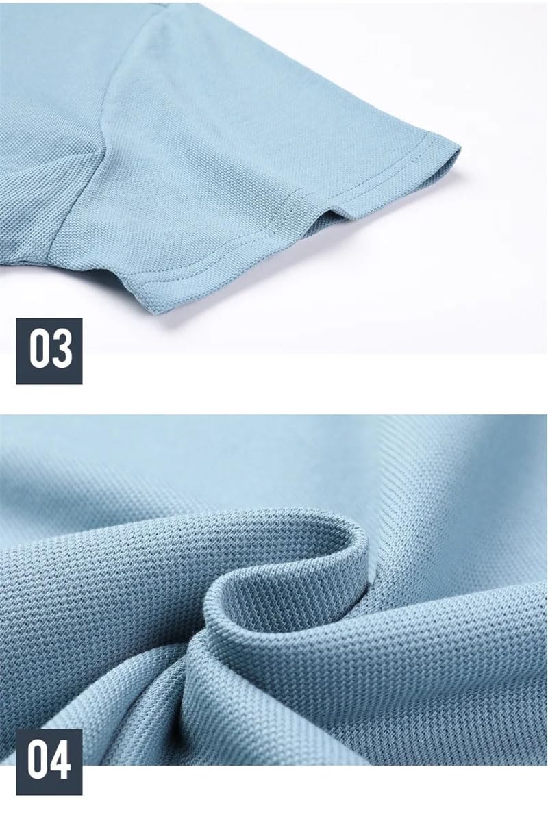 Polo de algodón liso para hombre, manga corta, informal, para golf
