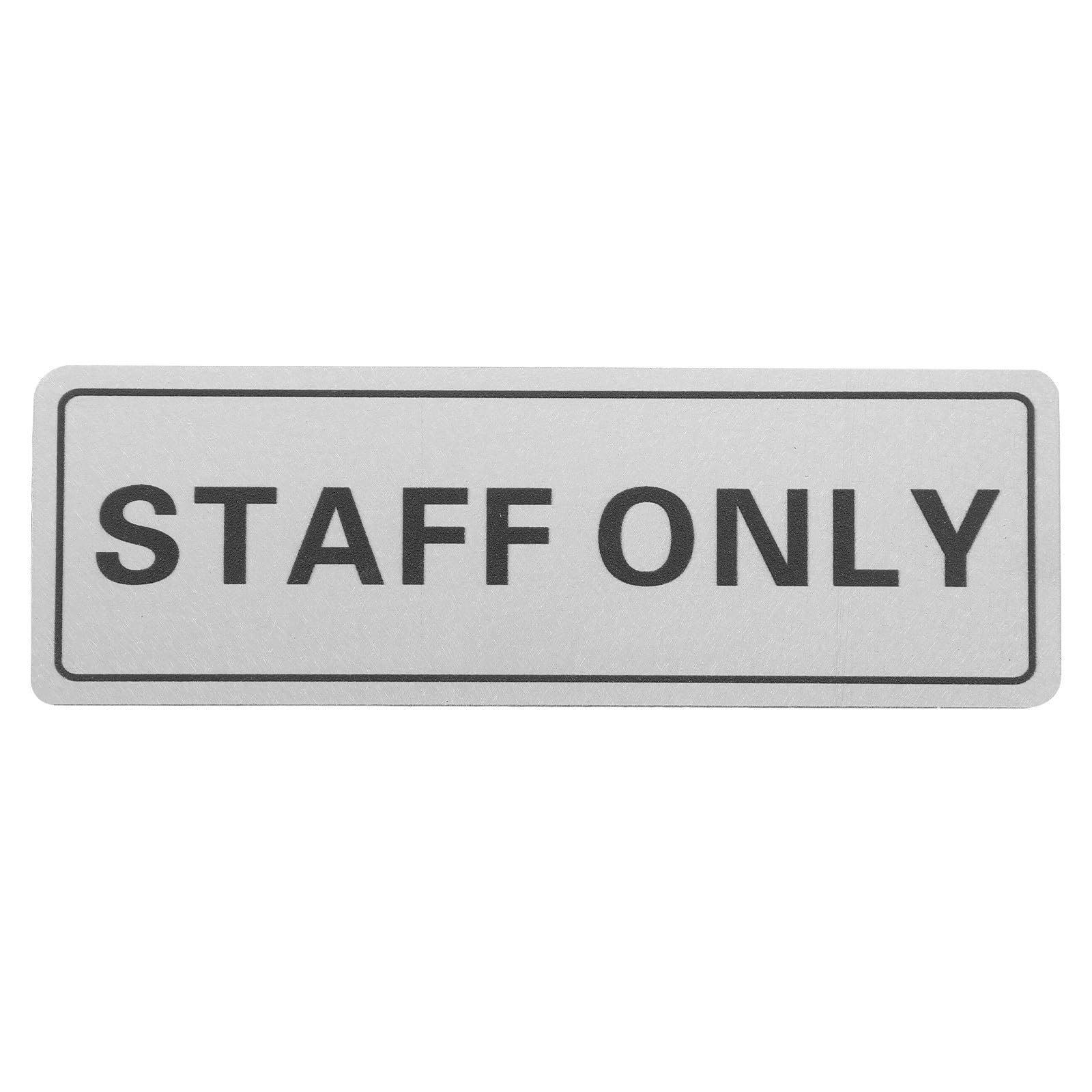 Housoutil Employee Only Minimalist Sleek Design Wall Sign in Silver Aluminium with Easy Installation and Visibility Suitable for Office Doors and Staff Areas