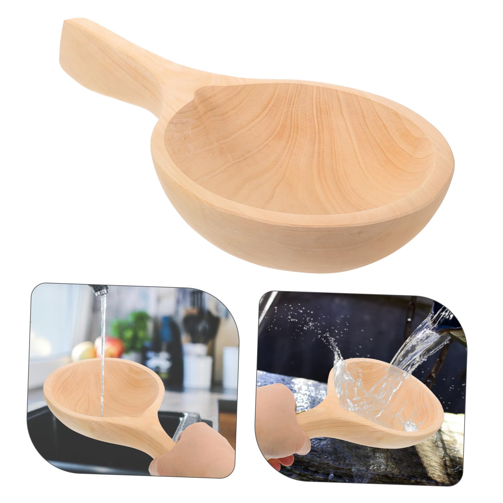 MAGICLULU 4 Uds Cuchara De Madera Cucharón De Sopa Conveniente Cucharón De Agua Cocina Cuchara De Agua Para Cocinar Cucharón De Agua Para Cocinar Utensilio De Cocina Cucharón De Madera