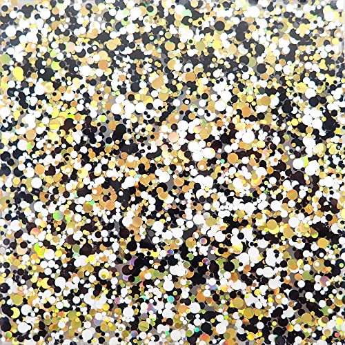 Incudo White Chunky Glitter Acrylic Sheet - 150x125x3mm