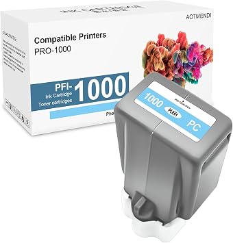 PFI-1000PC Ink Cartridge 80ml Pigment PFI 1000 Ink Tank Replacement for Canon imagePROGRAF PRO-1000 Printer 1-Pack, Photo Cyan